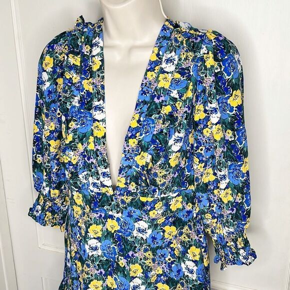 Code x Mode Blue Floral Maxi Dress Nwt Small - Picture 3 of 8